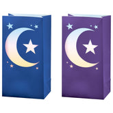 Eid Star and Moon Luminary Candle Bags - Set of 2